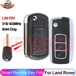 KEYECU aggiornato Flip Remote 3 pulsanti Fob per Land Rover Range Rover L322 VOGUE HSE 2002 - 2008 chiave auto 315MHz 433MHz ID44 Chip