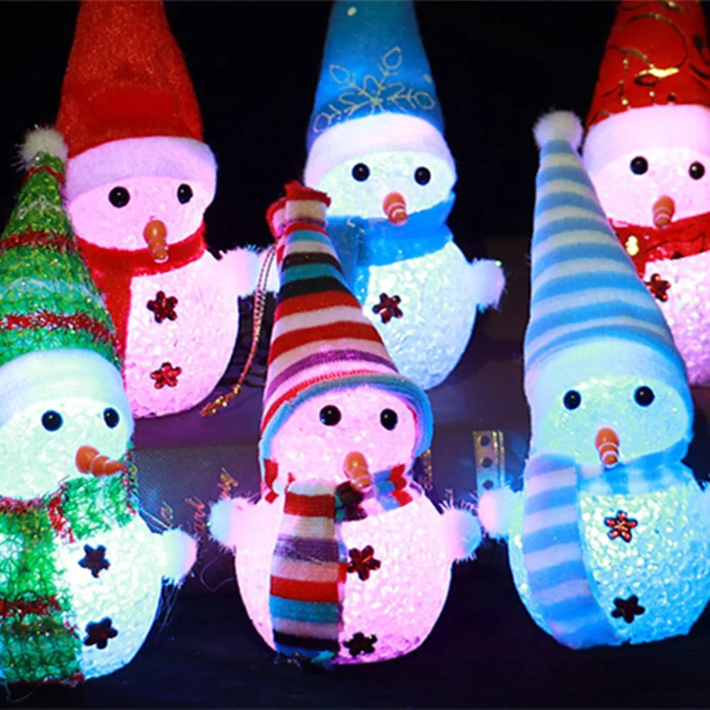 3-5 قطعة لطيف متوهجة عيد الميلاد ثلج دمية الأطفال عيد ميلاد عيد الميلاد كرنفال هدية الديكور شنطة هدايا بيناتا حشو مكافأة #6