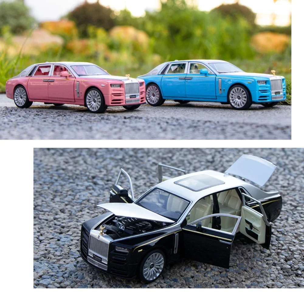 1:32 Eighth generation Rolls Royce Phantom Simulation Diecast Metal Alloy Model car Sound Light Pull Back Collection Kids Toy