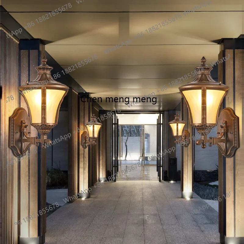 

Hot sales European wall lamp outdoor courtyard led balcony outdoor corridor American retro wall waterproof lamp terrace lamp