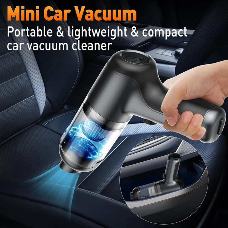 Mini Handheld Vacuum Cordless, Portable Car Vacuum Cleaner Rechargeable For Office Car Detailing Cleaning