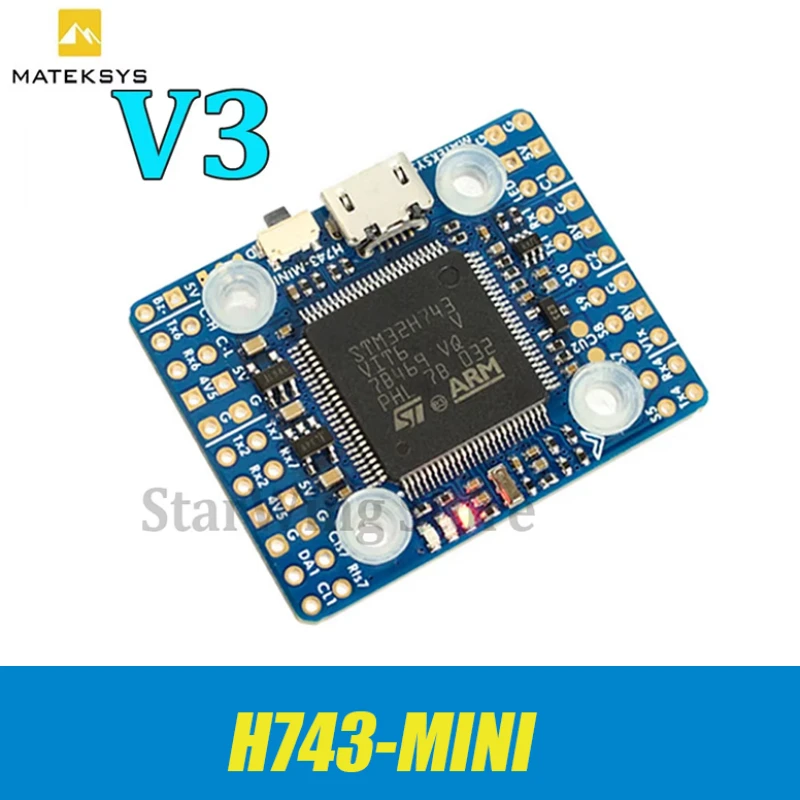 

Контроллер полета Matek H743-MINI V3 FC H743, 20x20 мм ICM42688P ICM42605 Встроенный OSD 11 PWM 2-8S Lipo для РУ FPV гоночного дрона