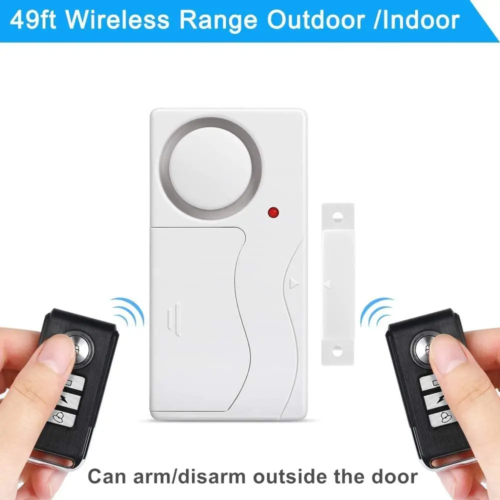 Wsdcam Anti-Theft Alarm 110db Loud Door and Window Alarm Wireless Vibration Alarm with Remote Control Bicycle Security Sensors