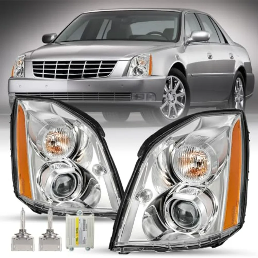 

Комплект ксеноновых фар HID для Cadillac DTS 2006-2011 годов выпуска, модель OE, с лампами, для водителя и пассажира, черные, светодиодные, повышенной яркости