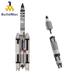 BuildMoc Aerospace Space Series 1:110 Titan IIIC Gemini Rocket Building Blocks Kit Saturn V Exploration Vehicle Toys Kids Gifts