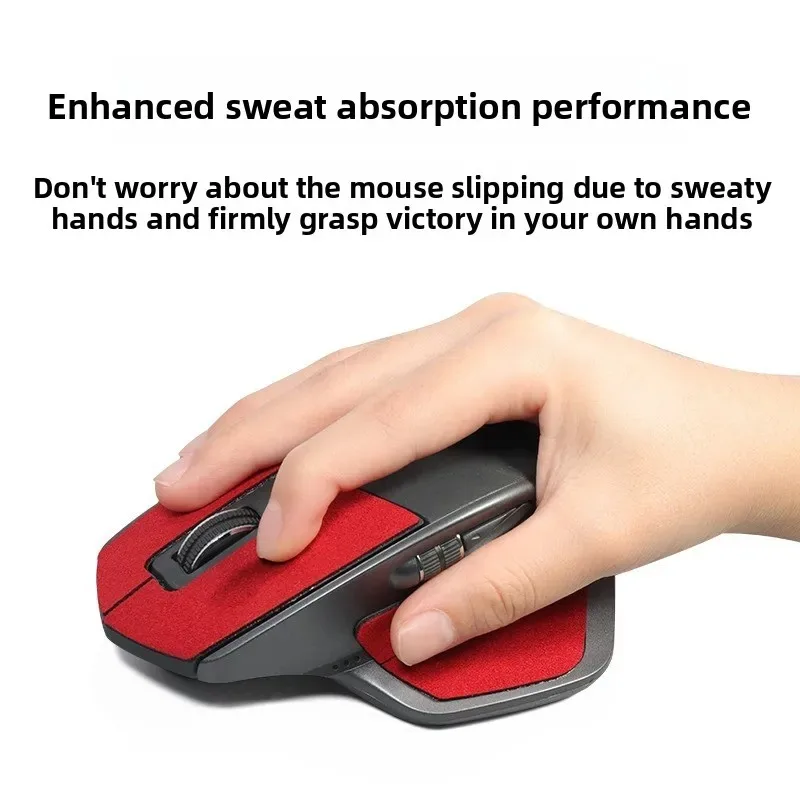 Adesivo antiderrapante de camurça ergonômica para Logitech MX Master 3 – Cobertura completa absorvente de suor, antiarranhões para trabalho e jogos