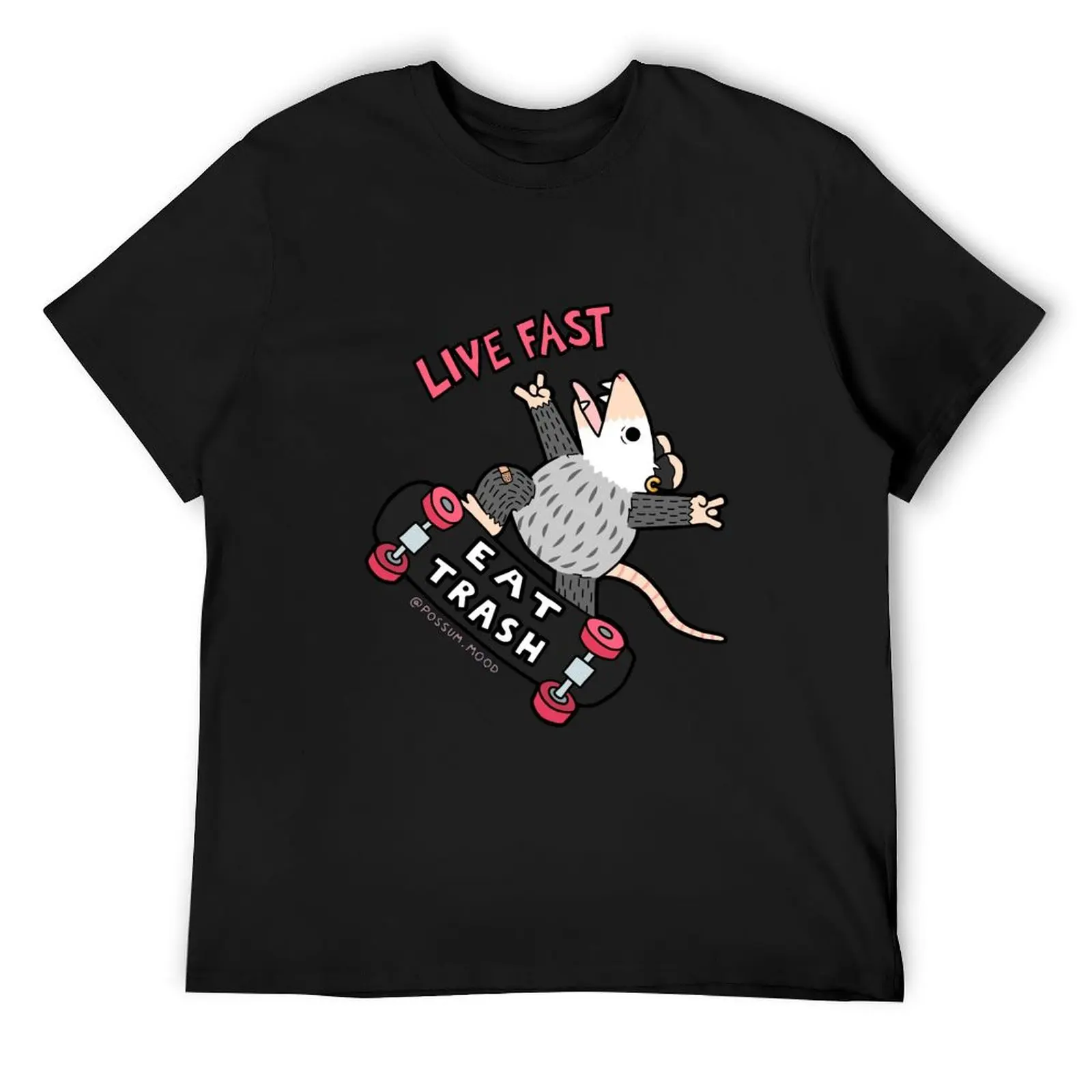 

Live Fast Eat Trash T-Shirt cute clothes summer 2025 summer tops aesthetic clothes Short sleeve tee men