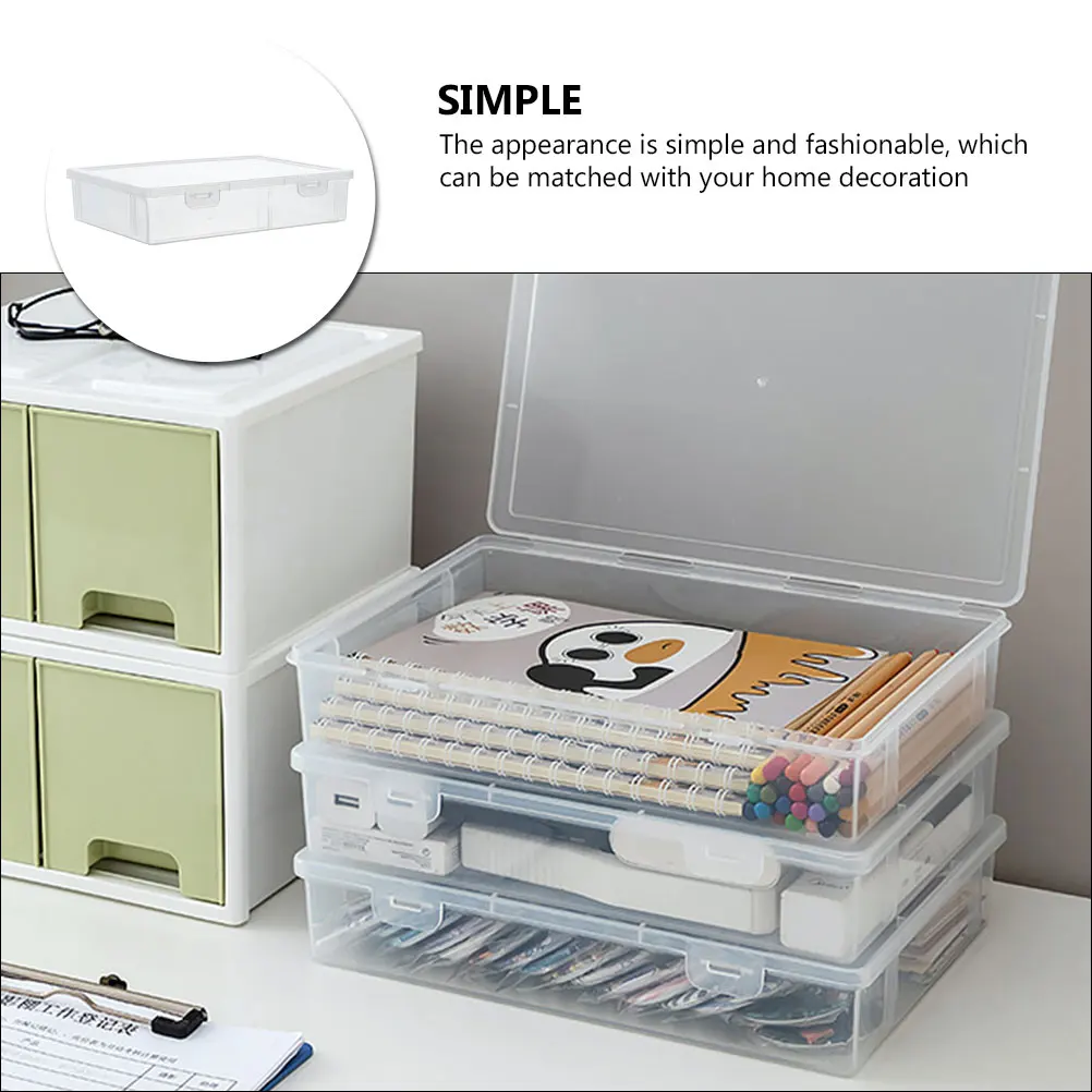 

Plastic Desk Organizer Multifunctional Storage Box Household File Organizer Office Supply Desktop File Case Convenient Desk