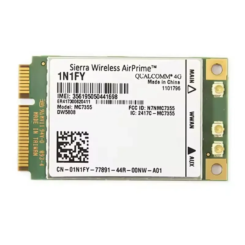 Wireless Adapter Card for DW5808 Sierra Wireless AirPrime MC7355 4G LTE/HSPA+GPA 100MBPS 1N1FY Card