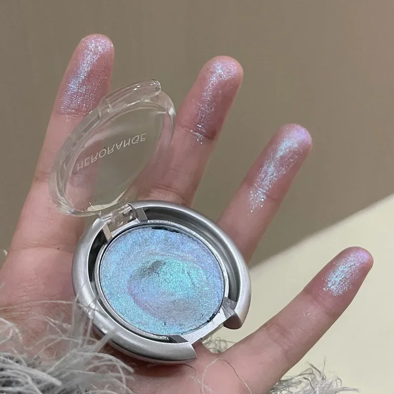 HERORANGE Glowing Charm Monochrome Eyeshadow Palette Pearlescent Explosion Polarized Brightening Silkworm Highlight