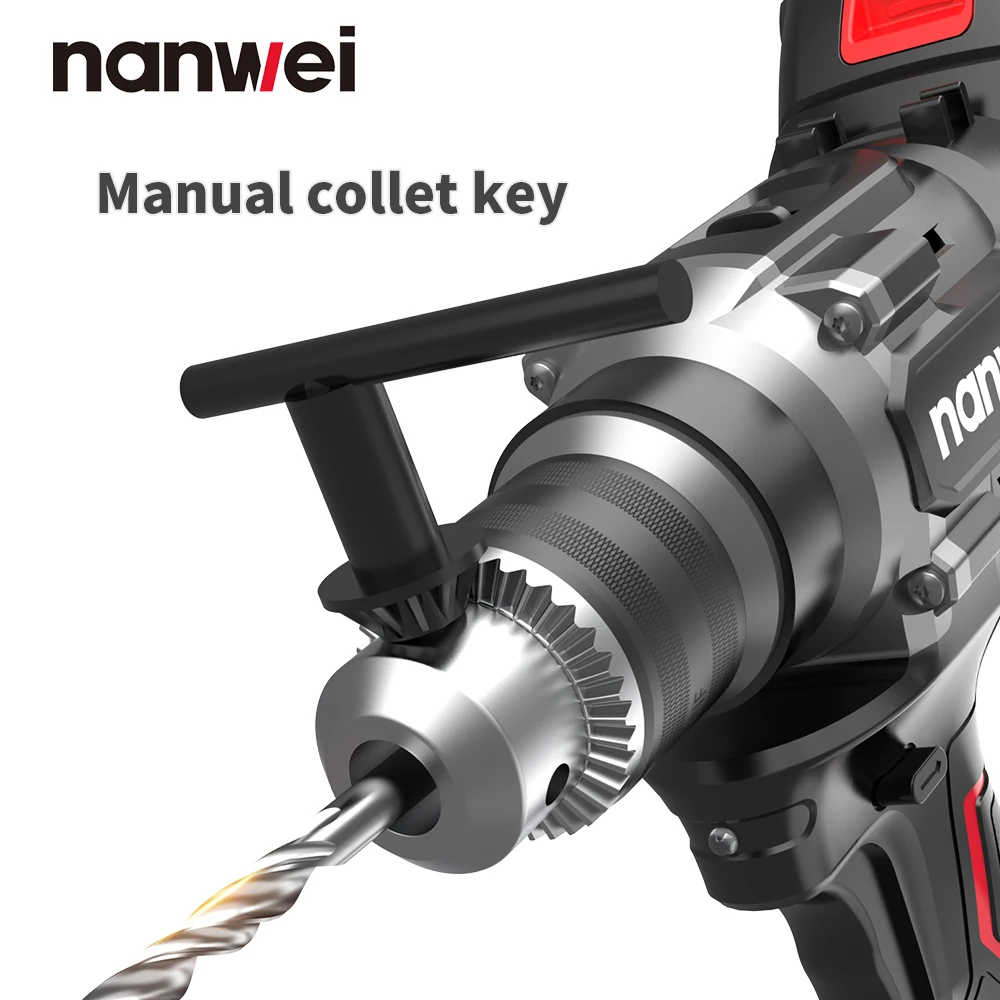 NANWEI Cordless Brushless 21V Industrial Grade Drill 220NM High Torque Professional Ice Drilling Fishing Screwdriver