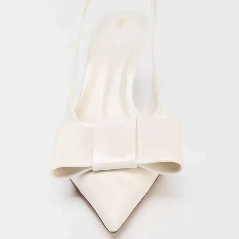 

Luxury High-heeled Women's Sandals Pointed Head Bow Stiletto Women's Pumps and Heels Fashion Banquet Women Shoes Sandalias Mujer