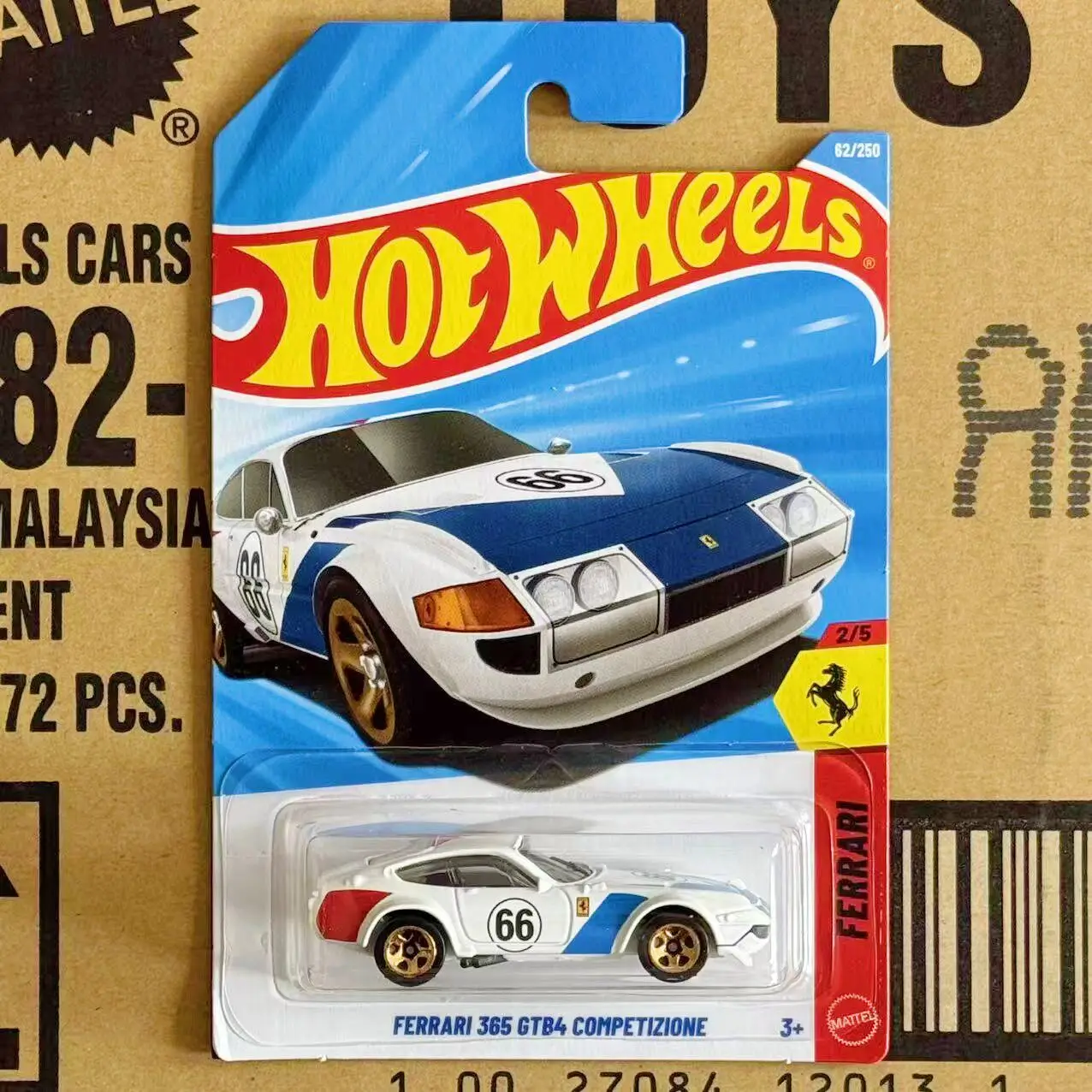 Coches de juguete Hot Wheels para niños 62 # 2026C HOTWHEELS Ferrari 365GTB Regalos Navideños para Niños