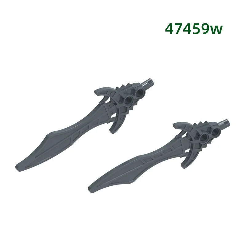 MOC-brazos apilables de 47459W, pieza de ensamblaje de ladrillo, Caballero Medieval, espada doblada, juguete de bloques de construcción, regalos de vacaciones para adultos y niños, 1 Uds.