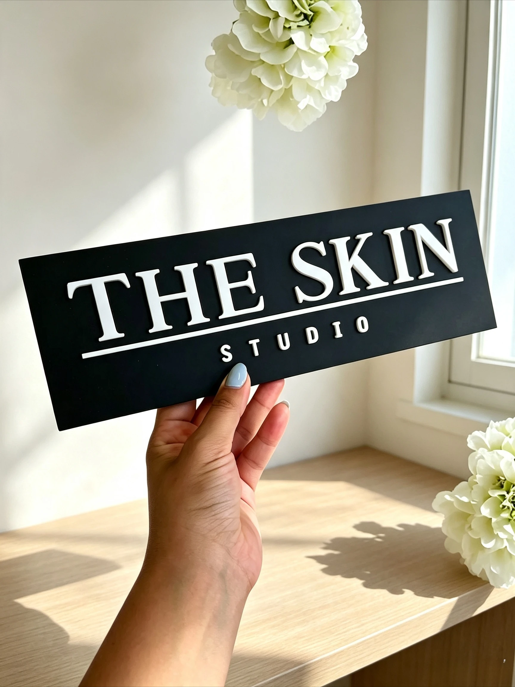 Custom 3D Acrylic Door Sign for Salon Spa Office 3D Laser Cut Business Nameplate Personalized Wall