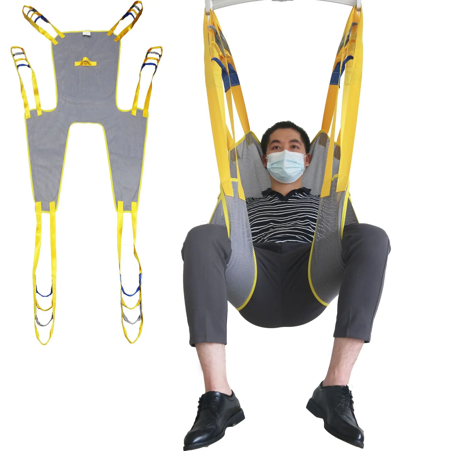 Patient Transfer Sling Seat Medical Lift Sling Mobile Emergency Wheelchair Transportation Elder Assist Belts Medical