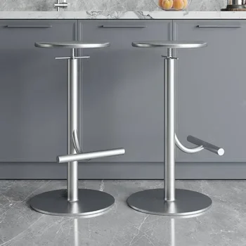 Sillas de comedor elegantes con elevación giratoria, silla con cojín suave, diseño de barra estable, muebles de comedor elegantes, taburete de bar de lujo