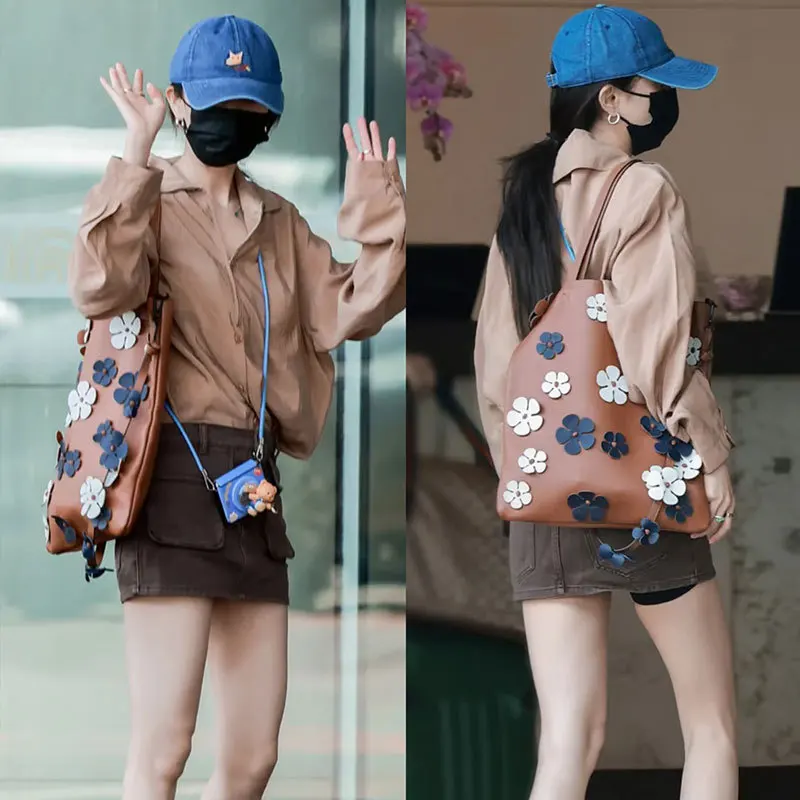 

Fashionable Large Capacity Flower Tote Bag Commuting High-end Sense Shoulder Bag Casual Versatile Handbag