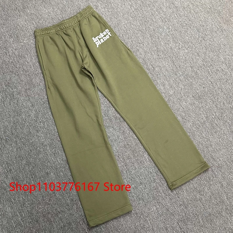 

BROKEN PLANET Long Pants Foam Logo Print Elastic Waist Trousers High Street Men Women Loose Casual Broken Planet Sweatpants