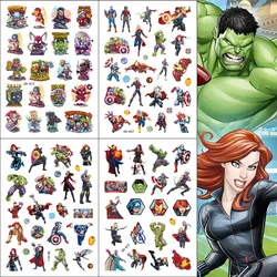 1Pcs The Avengers Super Hero Temporary Tattoo Sticker Spidey Children Arm Face Tattoo Children Body Art Tattoo Gift