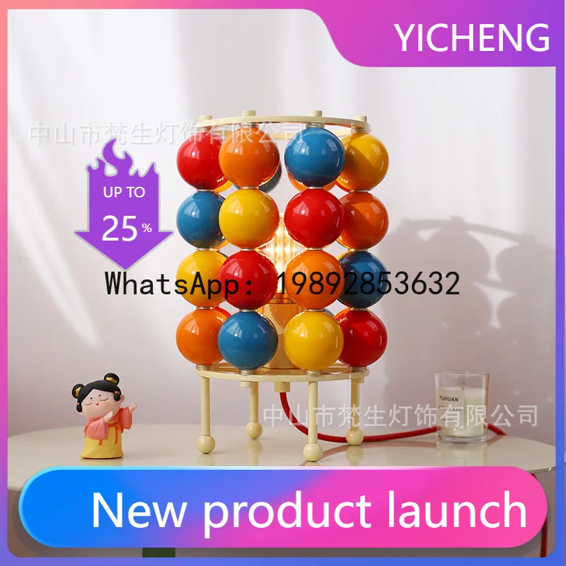

DD Used Colorful Table Lamp for Living Room, Side Table, Nordic Style Bedroom, Study Room