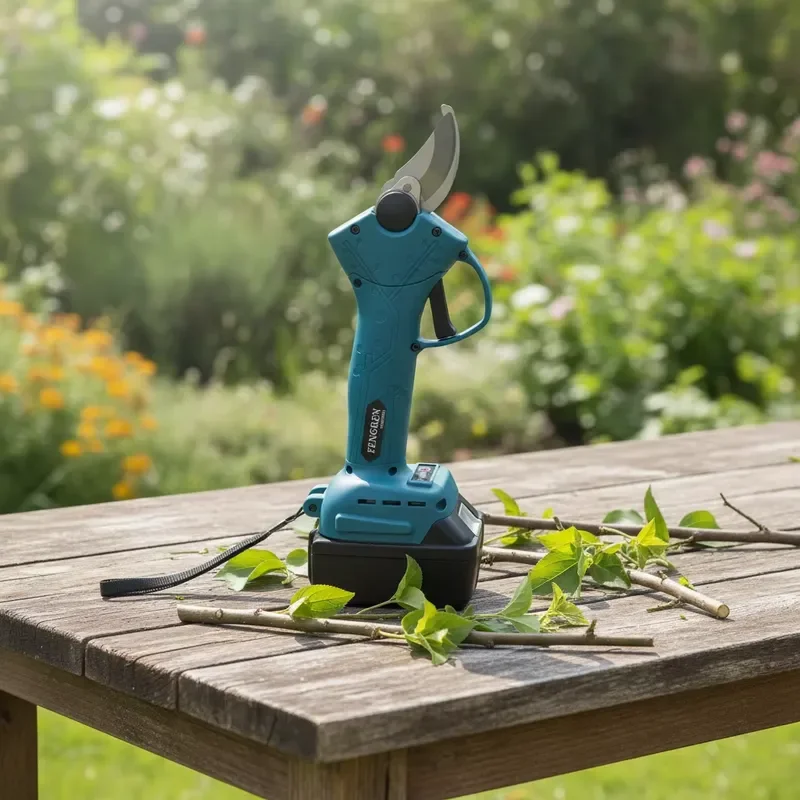 Cordless Electric Pruning Shears Portable Battery Powered Garden Trimmer Multifunctional Plant Cutter for Tree Branches