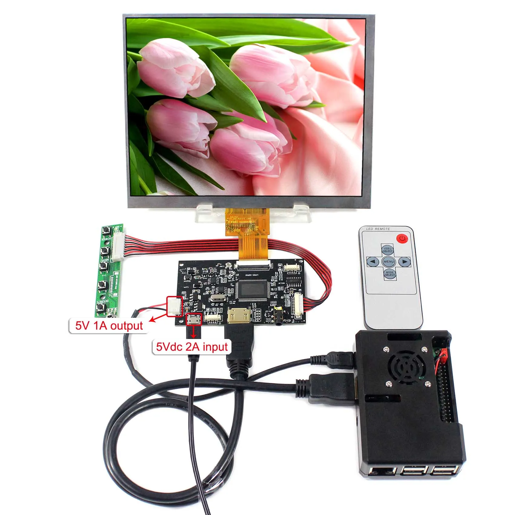 

8inch IPS HJ080IA-01E 1024X768 TFT-LCD Screen Used for 8"Tablet LCD Display Panel ，with HD-MI LCD Controller Board