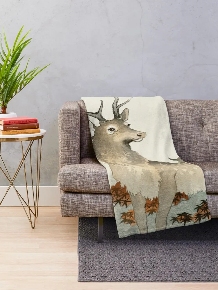 Silent Harmony: Two Deer in Their Habitat Throw Blanket for babies funny gift Blankets