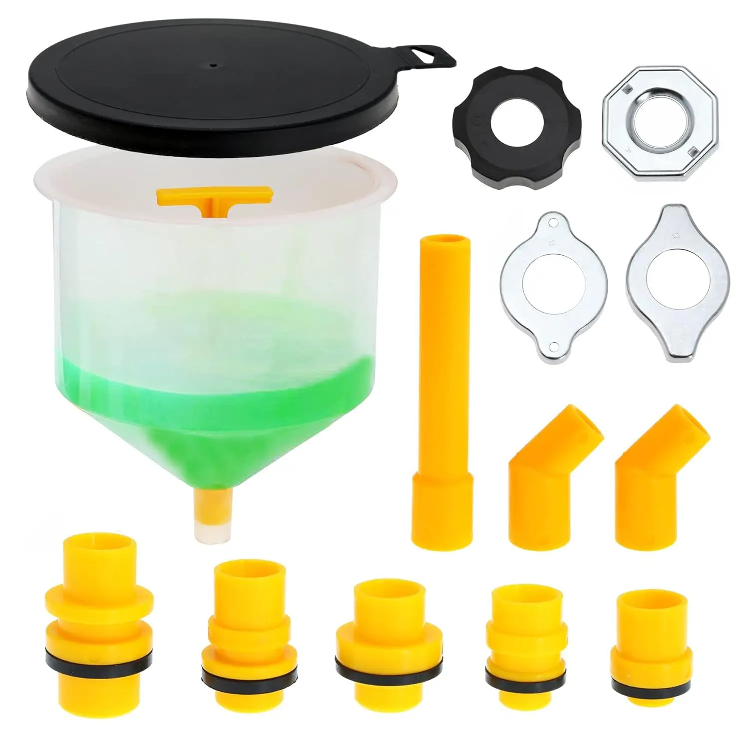 15 Pz/set Versare Olio Strumento Accessori Auto A Prova di Fuoriuscita Kit di Riempimento Del Liquido di Raffreddamento Misura Veicoli Universali Imbuto di Riempimento In Plastica Beccuccio
