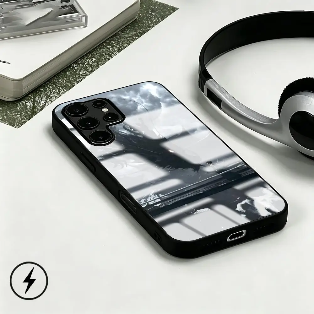 Чехол для телефона Ghostblade wlop для Samsung S26 S25 S24 S23 S22 S21 S20 Plus Ultra Note20, стеклянный магнитный чехол