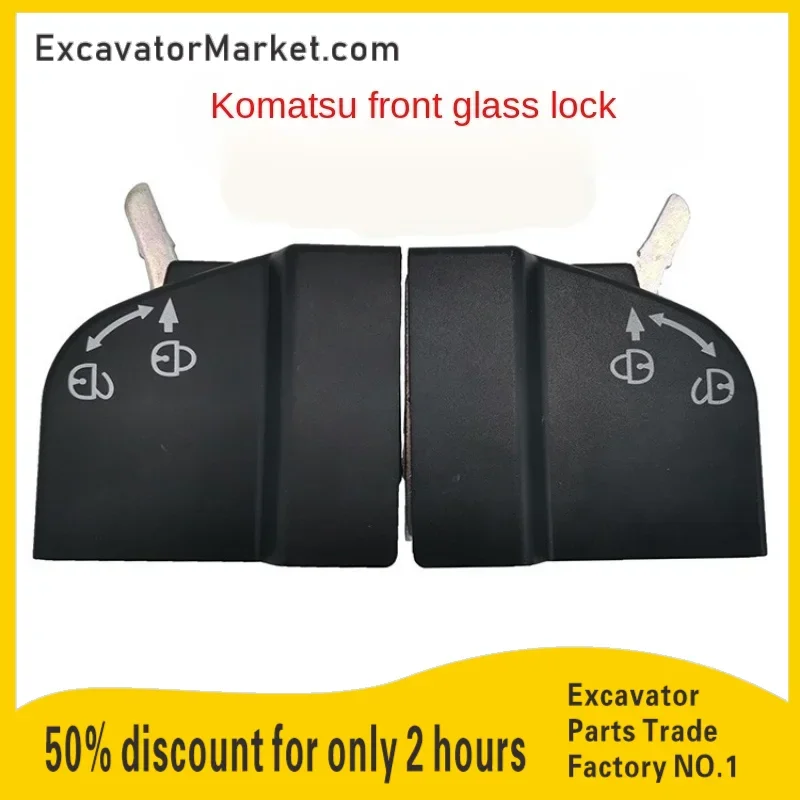 Excavator Spare Excavator Komatsu PC200/210/220-7 Precision Front Window Front Windshield High Quality Latch for Driver's Cabin