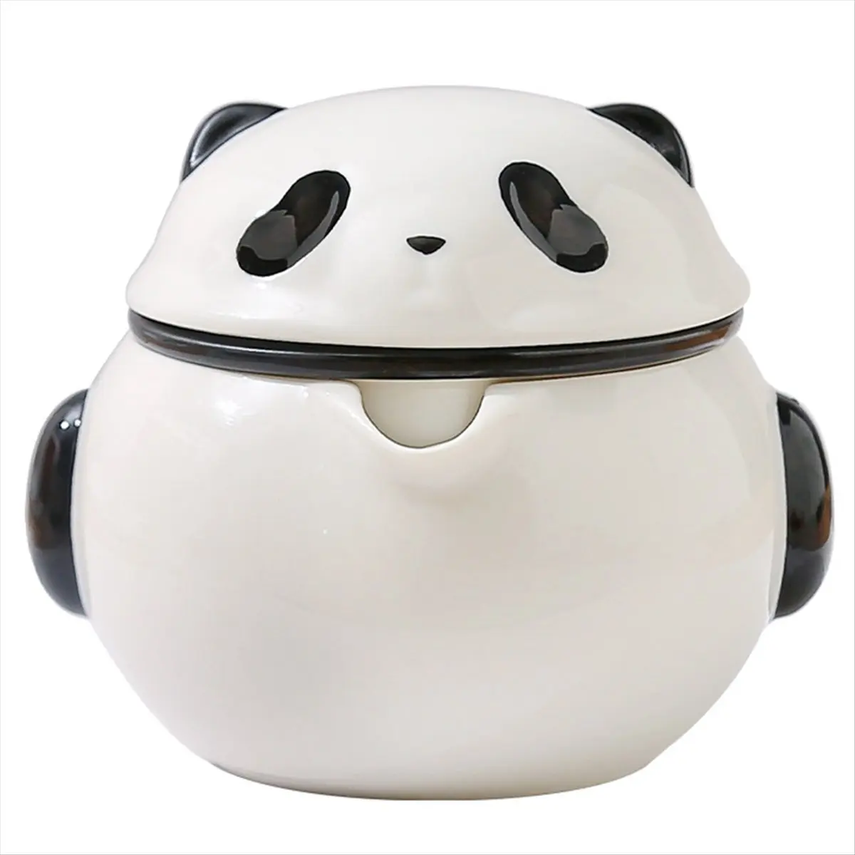 Panda conjunto de chá de viagem portátil ao ar livre copo de chá rápido uma pote três xícaras conjunto de chá cerâmica presente