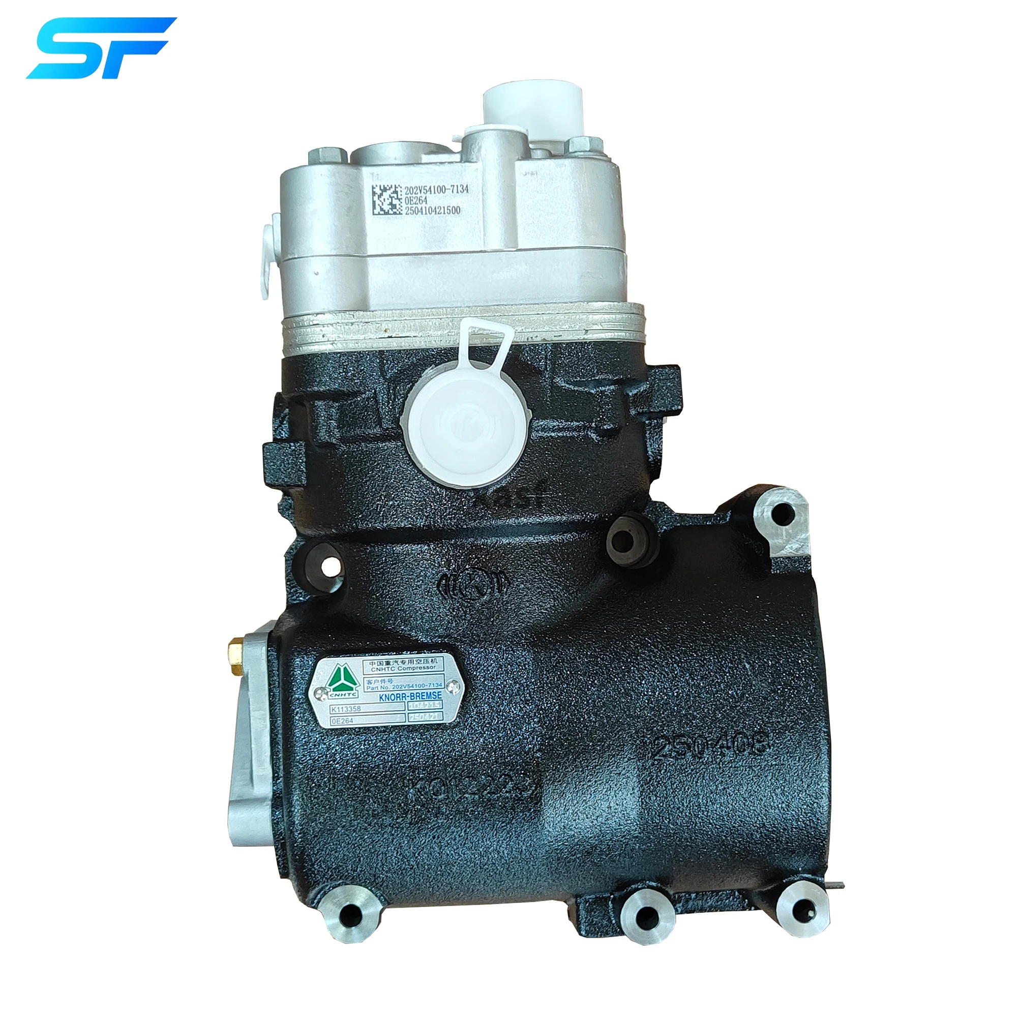 Heavy Duty Truck Air Brake Compressor 202V54100-7134 For CNHTC SINOTRUK HOWO A7 G5X TX T7H T5G TH7 C9H G7 X7 MAX SITRAK MAN - view 4