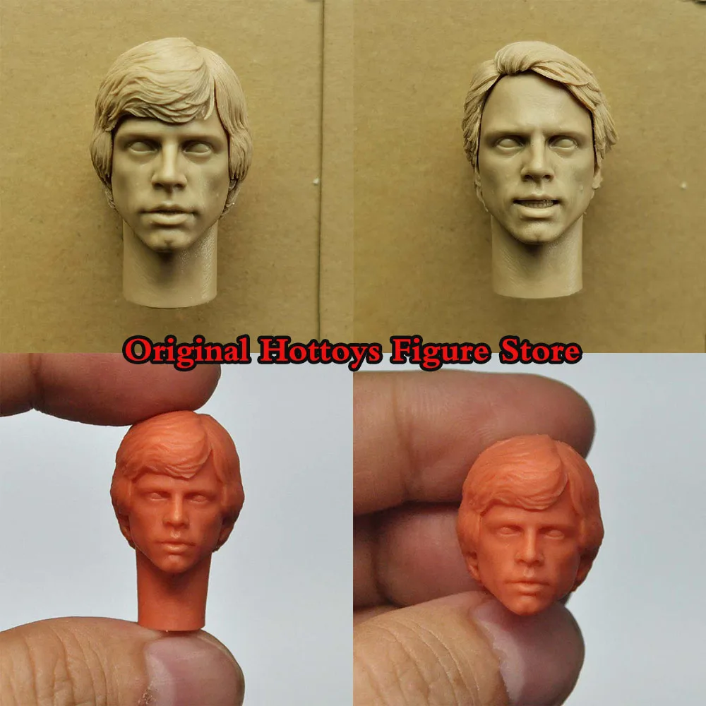 Unpaint 1/12 1/6 Male Solider Luke Skywalke Head Sculpt Star Wars Return Of The Jedi Head Carving For 6'' 12'' Action Figure Toy