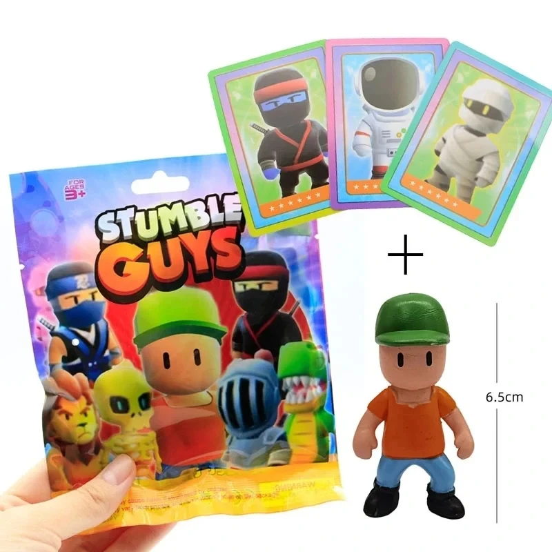 24pcs Stumble Fall Guys Action Figures Toys Game Character Card PVC Model Kawaii Anime Collection Dolls Kids Gifts