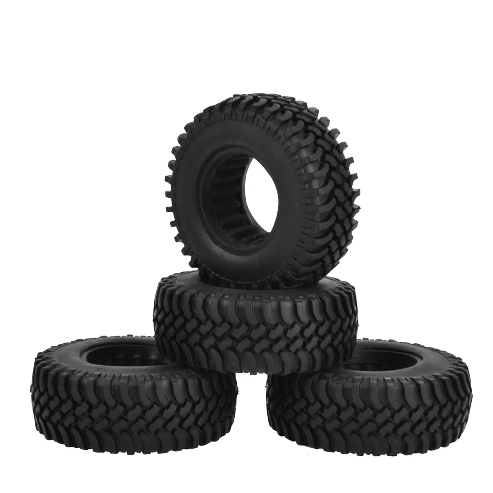 1.9 Inch 100mm RC Crawler Rock Rubber Wheels Tires W/Foam Inserts for Axial SCX10 D90 D110 Tamiya CC01 Buggy Truck