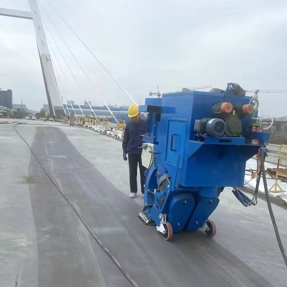 Penjualan Panas Harga Bagus Mesin Pembersih Semen untuk Penghapusan Rambu Jalan KLRO850 Industrial Portable Road Shot Blaster