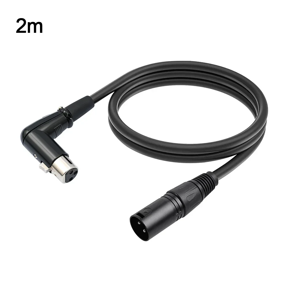 3-Pin XLR Adapter 300CM 90 Degree XLR Cable Pure Copper Wire Secure Grip Aluminum Foil Shielding Recording Studio