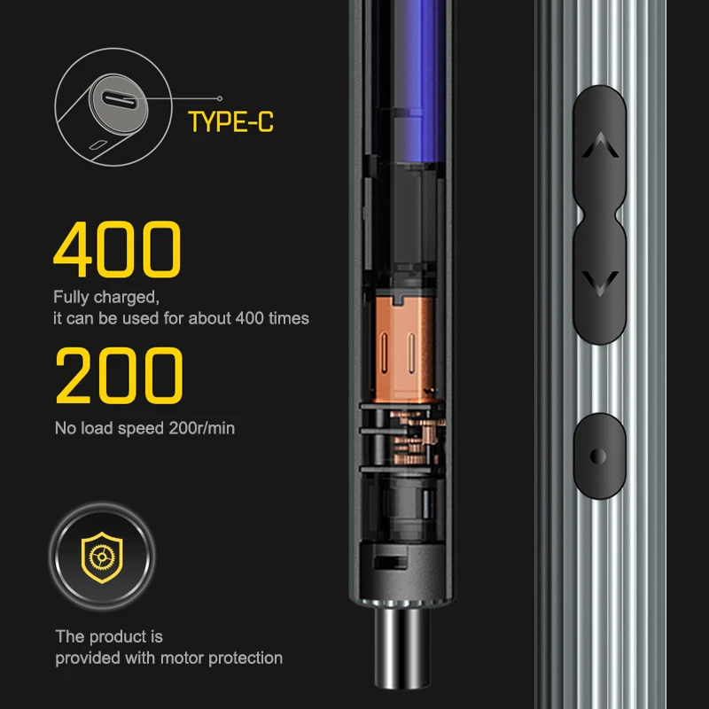 36 in 1 Electrical Precision Screwdriver Kit Type-C Rechargeable Large Capacity High Torque Power Tools Set