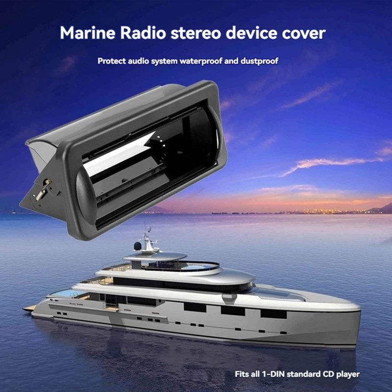 Copertura dell'unità principale stereo per radio marina Copertura antispruzzo/polvere per barca/yacht/caravan/radio camper CD MP3 DVD