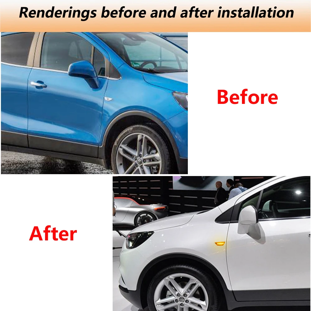 Car Side Marker Light For Opel Mokka Mokka X Chevrolet Trax Buick Encore Dynamic LED Turn Repeater Signal Blinker Indicator Lamp