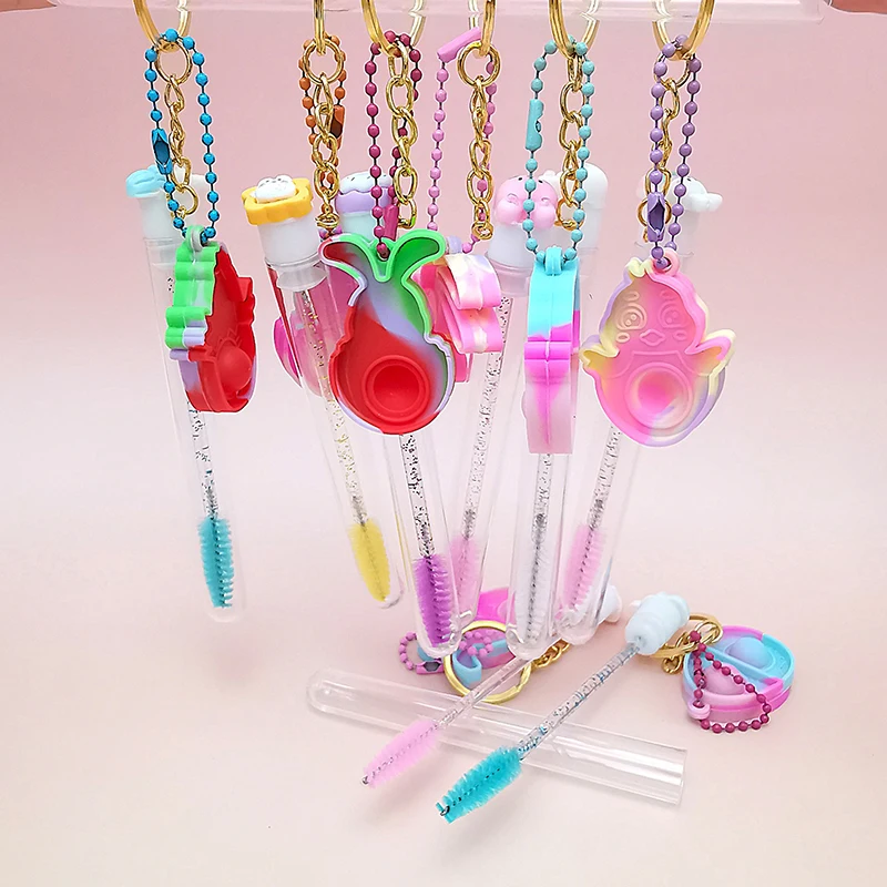 الغبار واقية لاش ماسكارا عصا فرشاة أنبوب قابلة لإعادة الاستخدام أرنب رمش فرشاة أنبوب رمش فرشاة قضيب لتمديد رمش