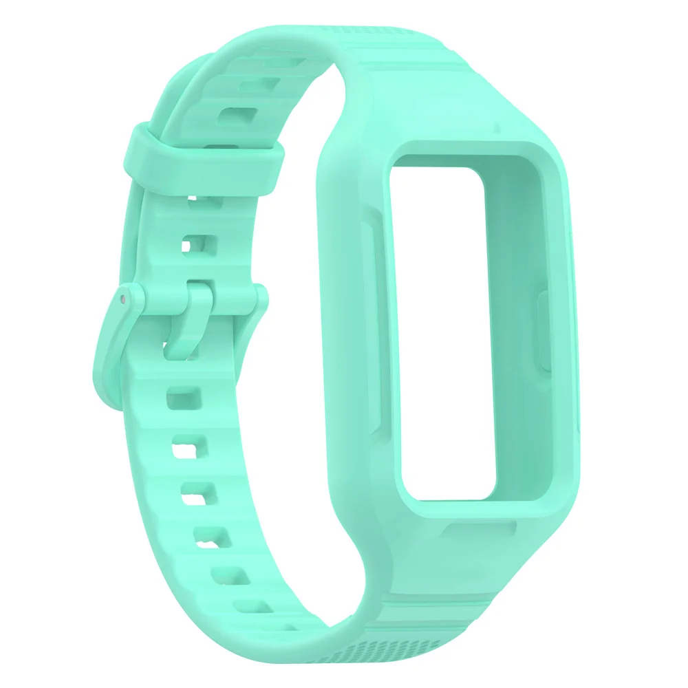 BEHUA Fashion Silicone WatchBand For Huawei Band 9/8/7/6 Smartwatch Wristband Strap with Case Sport belt Correa Frame Bracelet