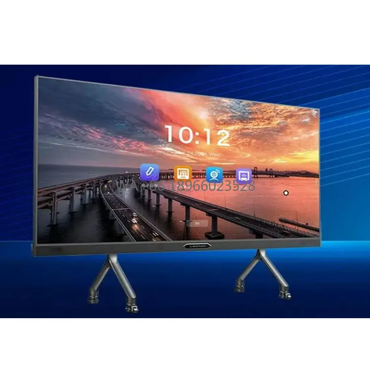 Écran TV intelligent Ultra HD d'intérieur de 163 pouces, affichage LED P1.25P1.56 P1.875 pour l'enseignement et la conférence
