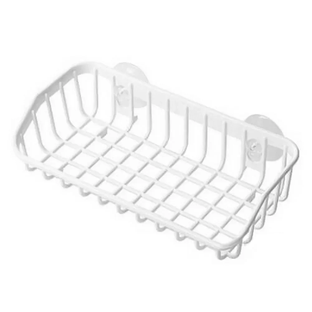 

1 Pcs Sponge Holder Kitchen Organizer Dish Drainer Soap Rack Sink Tray Dishcloth Towel Rack Wall Mounted Storage Basket Shelf