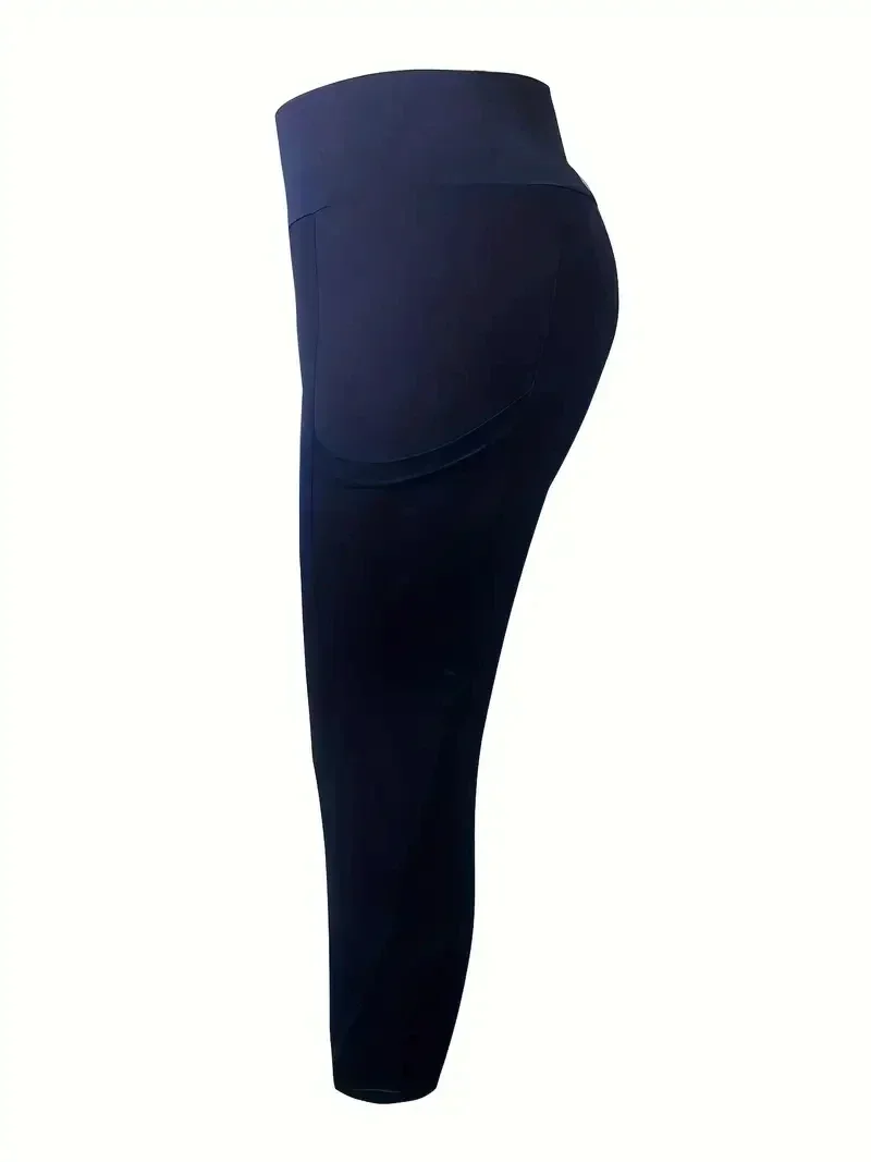 سراويل نسائية متعددة الاستخدامات بخصر مرتفع ، سراويل ضيقة مرنة ومريحة ، سراويل قصيرة ، أحادية اللون ، جيوب ، نحيفة ، مقاس كبير ، 1XL-5XL ، الصيف
