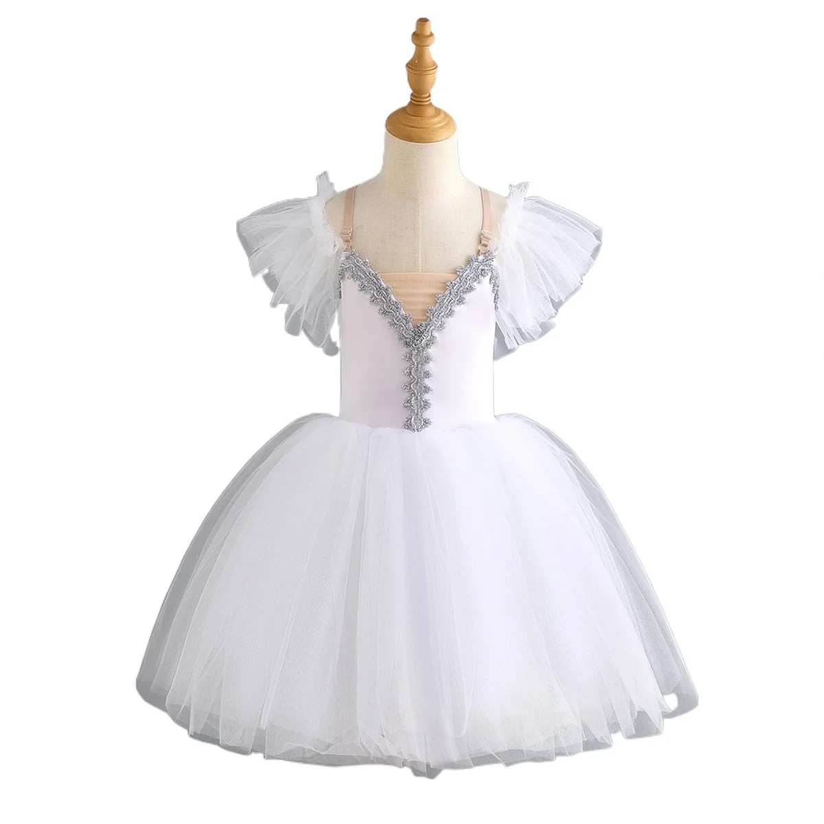 Ballet Skirt For Girls Adult Performance Costumes Children's Sling Princess Long Romantic Tutu Dress Dance Wear Velvet Tops