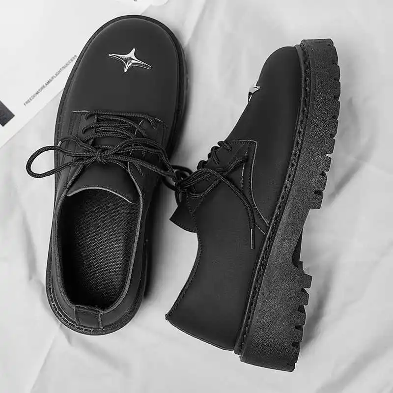 

Normal Leather Medium Heel Sneakers For Men Summer Tennis Sports Shoes For Basketball High Brand Resort Wide Fit Skor