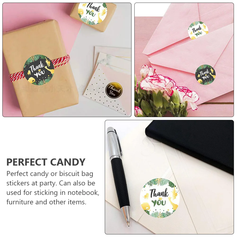 

Decorative Stickers Adhesive Labels For Envelope Packaging Sealing Thank You Gift Wrap Cartoon Letter Sticker Stationery