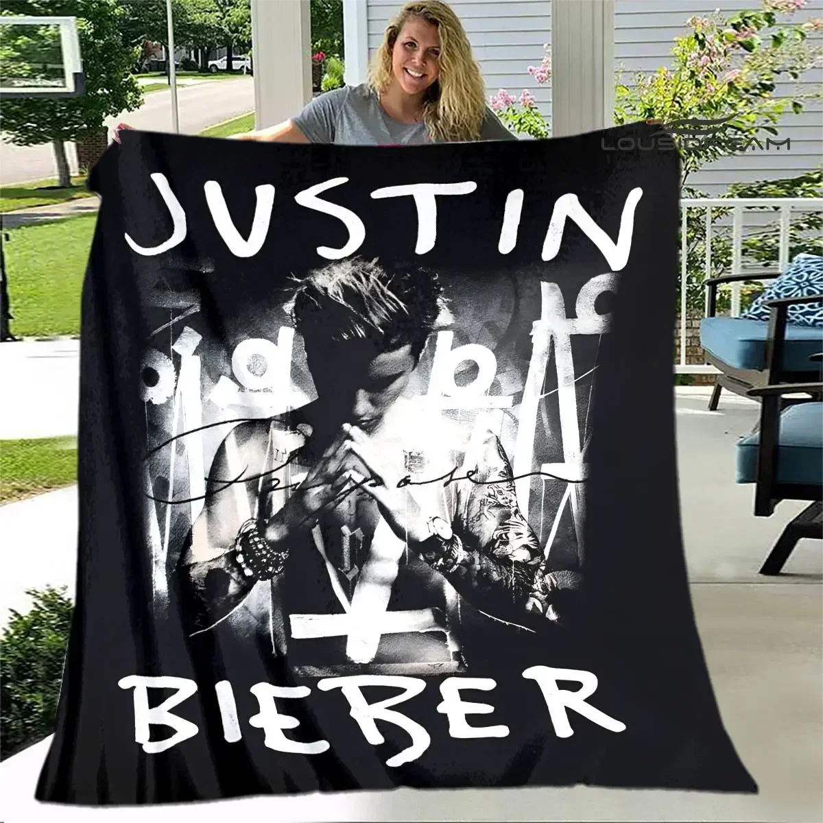 

3D Justin Bieber printing blanket children's warm blanket Picnic blanket soft and comfortable blanket Home travel blanket